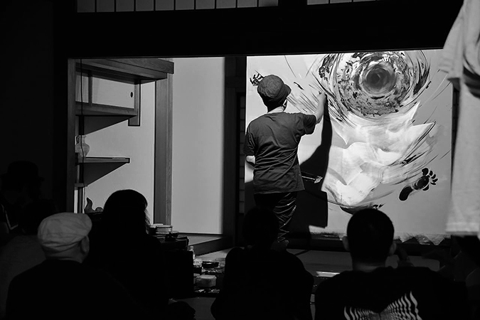 やをらむすび  OZ-尾頭-山口佳祐 即興絵画乃夜会 / Niigata, JAPAN