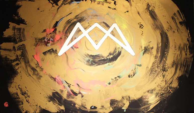 OZ-尾頭-山口佳祐　LivePaint - 即興絵画   [ シンビズム2 -信州ミュージアム・ネットワークが選んだ20人の作家たち- / Nagano, JAPAN ]