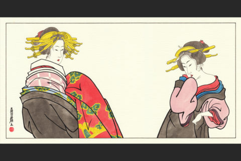 《 『新劇場版 銀魂 -吉原大炎上-』｜原画 》Acrylics on Paper / 200×400mm / 2025